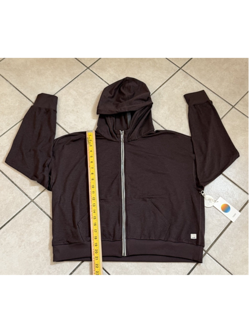 VUORI HALO MODERN FULL ZIP JAVA HEATHER COLOR SIZE XL - Picture 3 of 5
